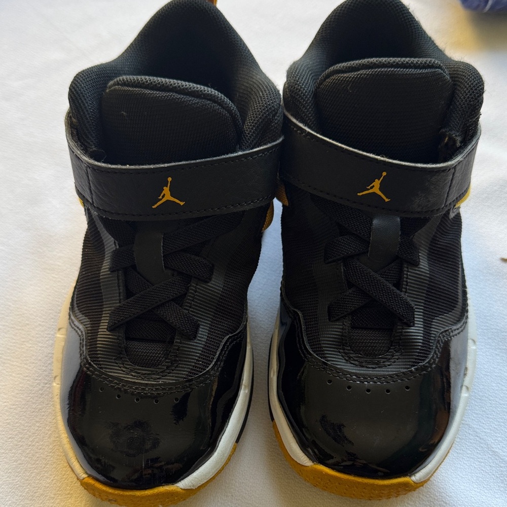 Kids Black and Gold Sneakers